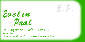 evelin paal business card